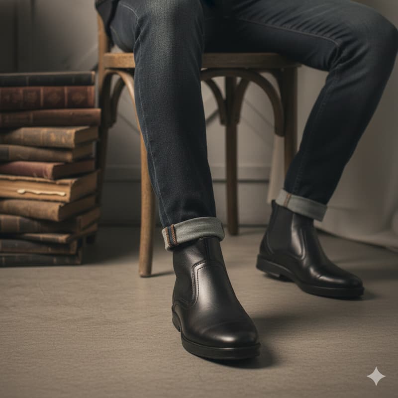 پکیج کاپشن Artim نیم بوت مردانه مشکی مدل Rad